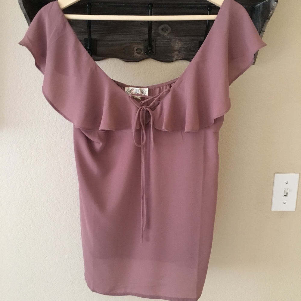 Plum Tie Blouse